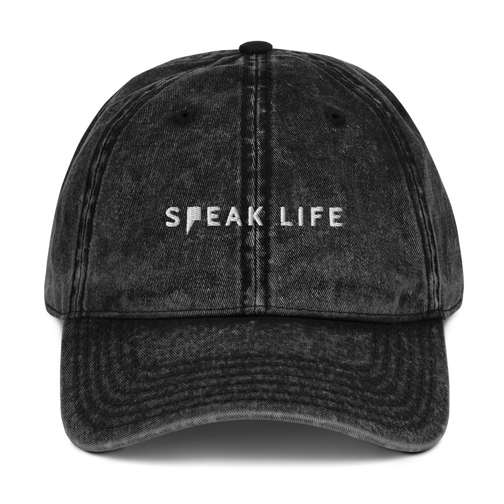 Speak Life Vintage Cotton Twill Cap