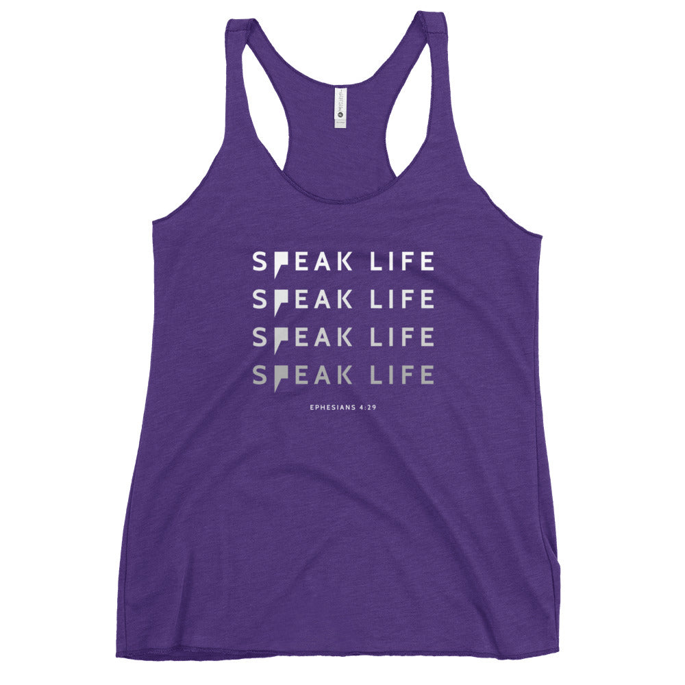 Speak Life Repeat Women's Racerback Tank